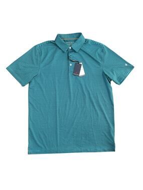 Michel Rouen Men's Performance Polo Shirt Striped‎ Size M